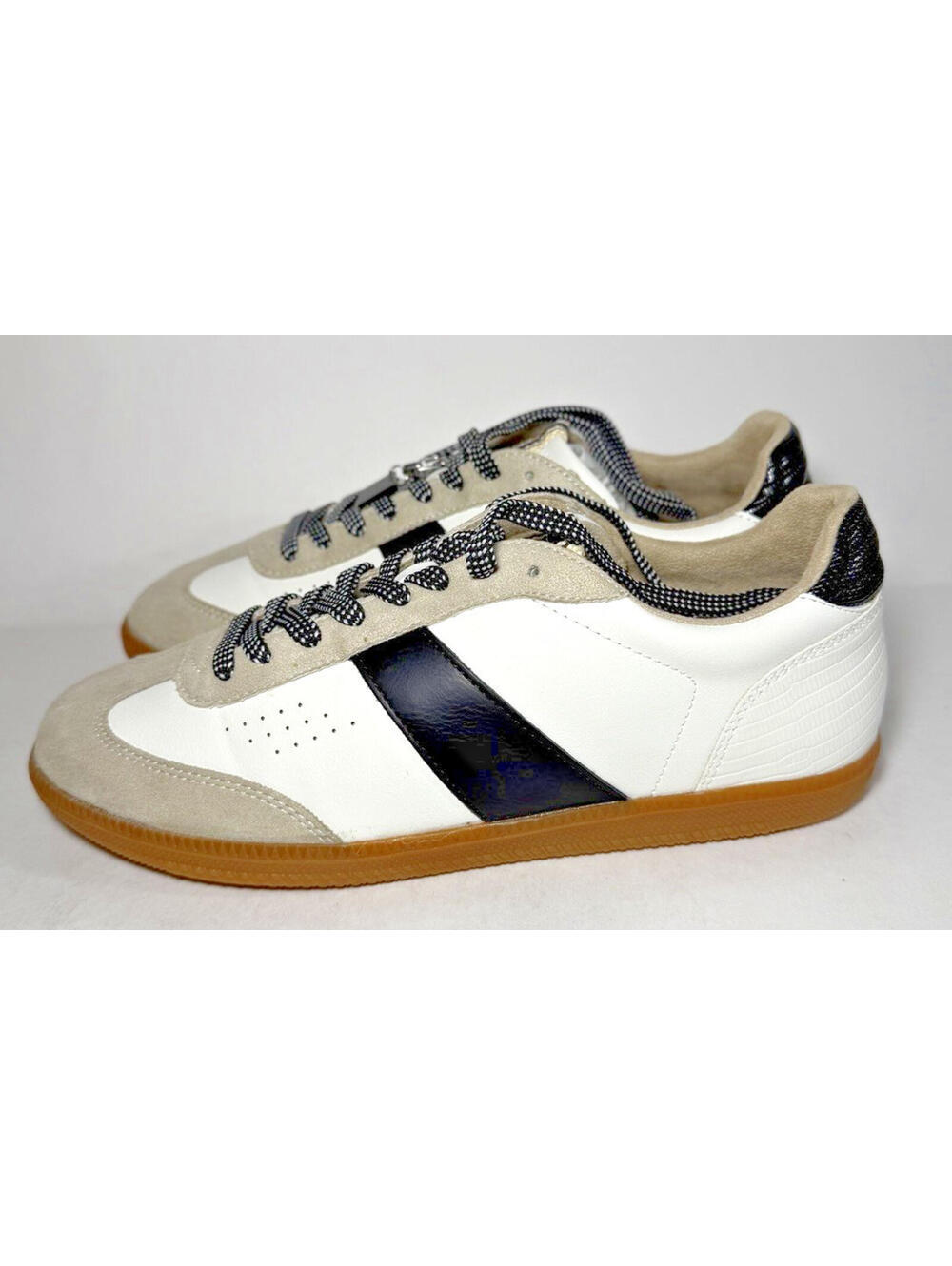 SHU SHOP Sydney Sneakers Low Top Leather Suede Black/White